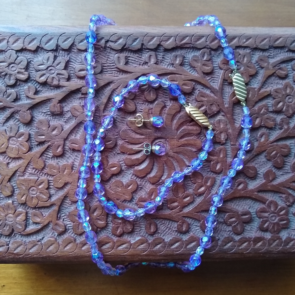 Purple Beaded Set